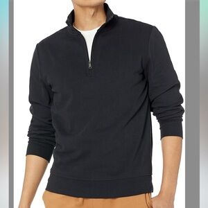 Men's Black Quarter Zip Sweatshirt